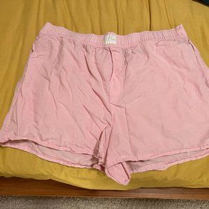 J.Crew Pink Cotton PJ Boxers Women's Large
